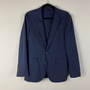 J.Crew Ludlow Blue Slim Unstructured Cotton Stretch Suit Jacket G0532 Mens 34S